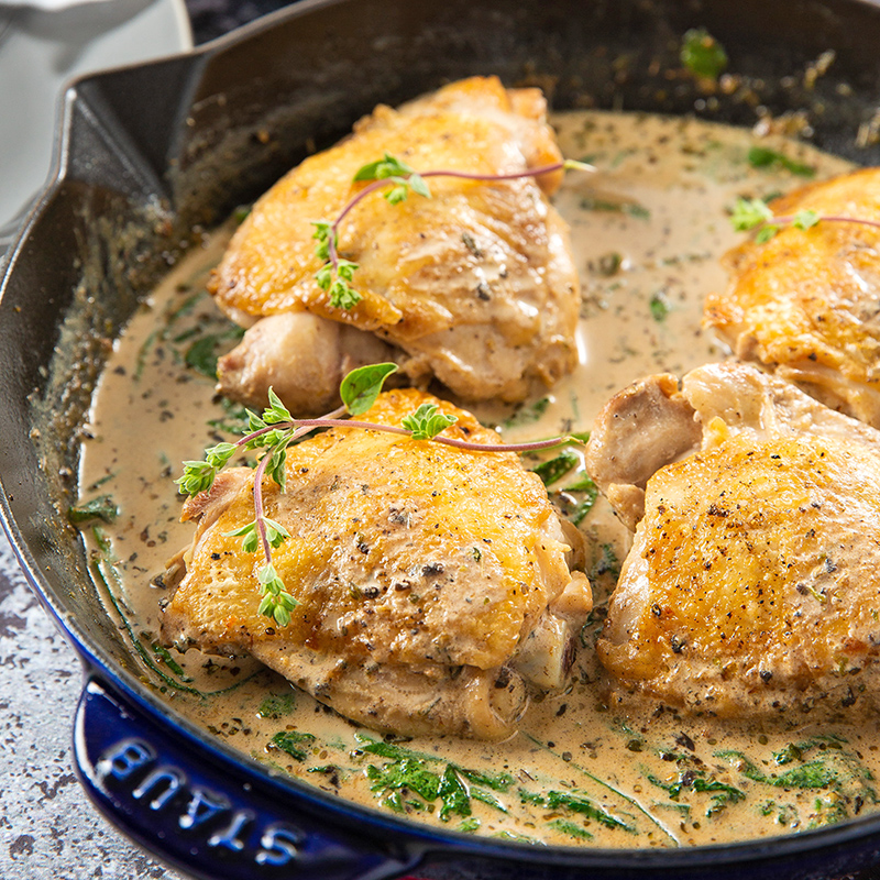 Black Garlic Cream Sauce Chicken Thighs-image